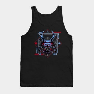 samurai head skull Tank Top